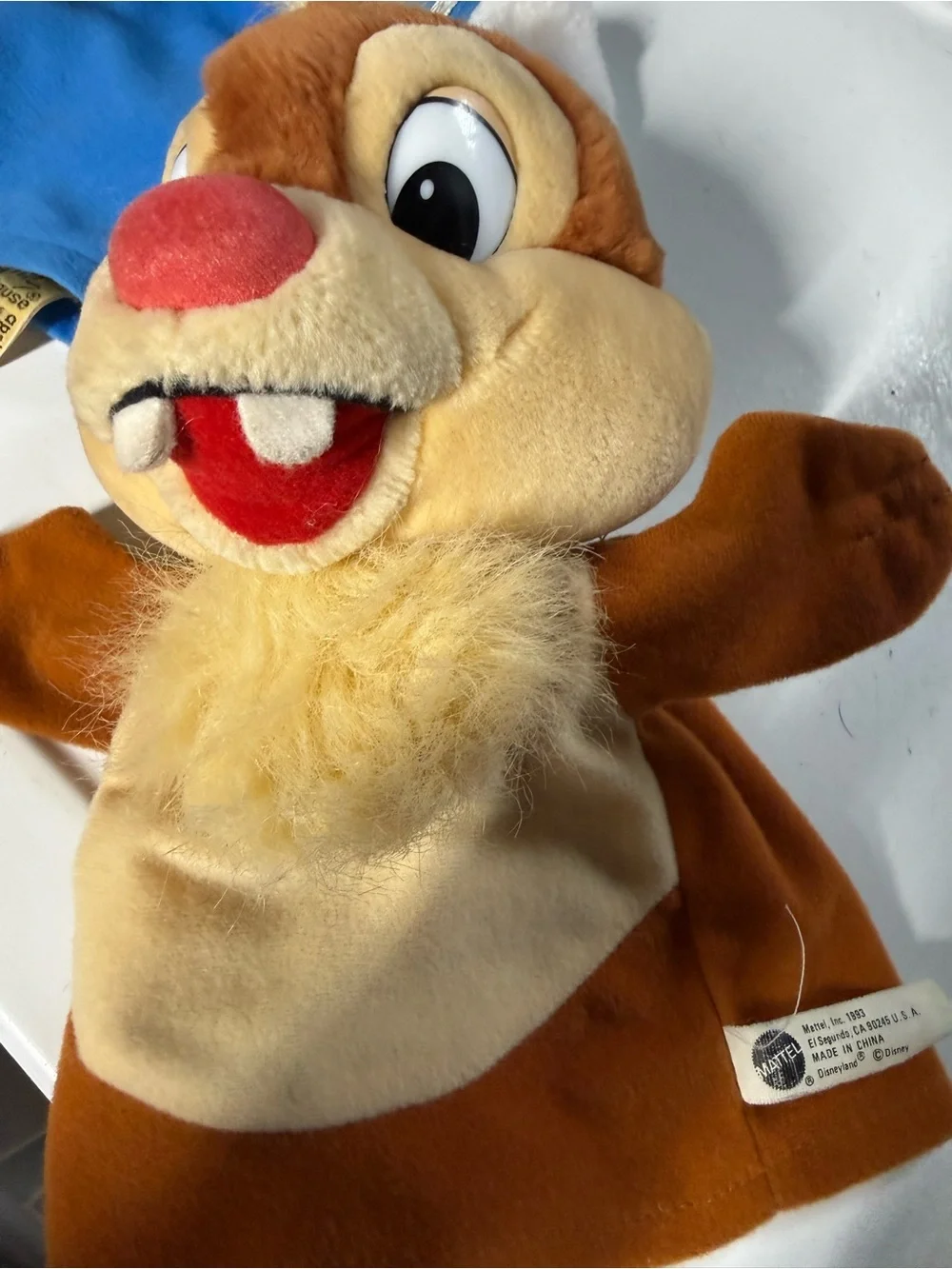 Vintage Disney Donald Duck & Dale Hand Puppets Lot 1990s Mattel Applause
